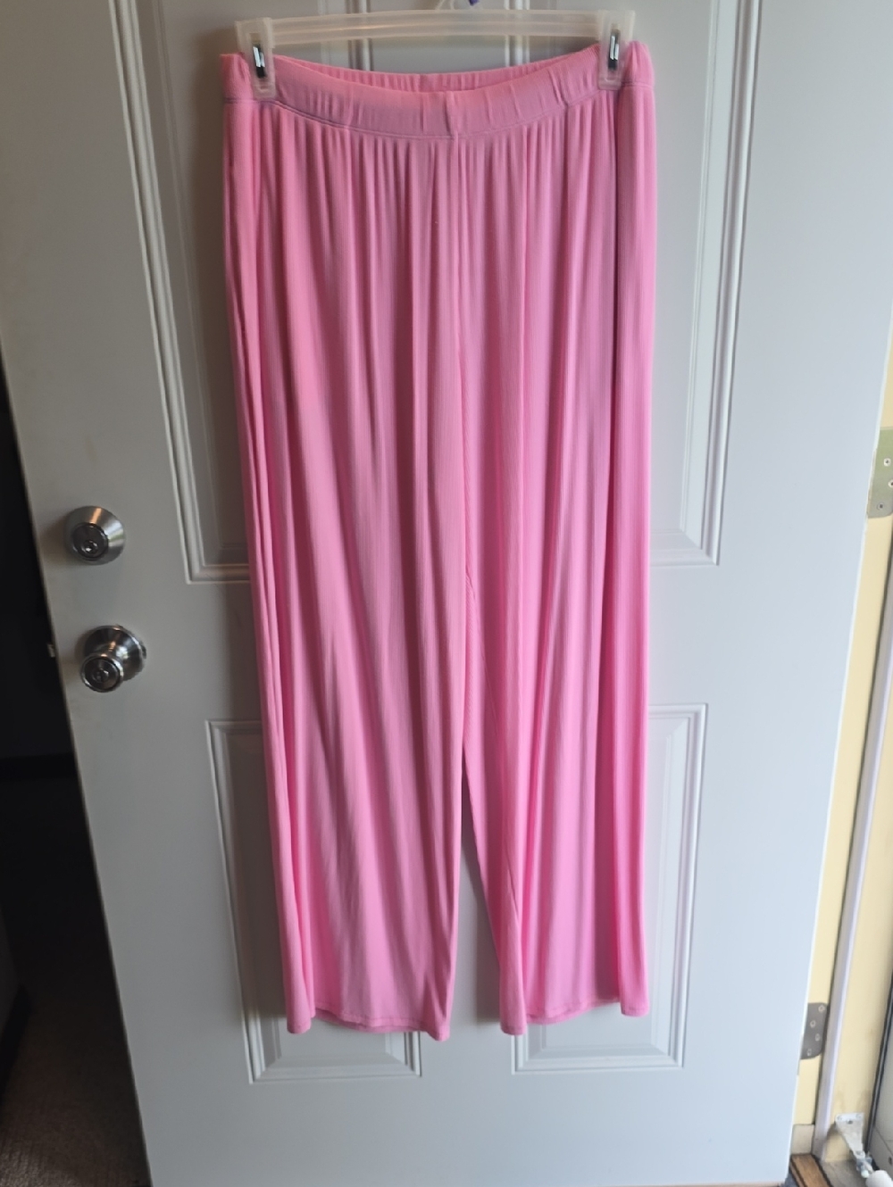 SKIMS Pink Wide-Leg Pajama Pants
